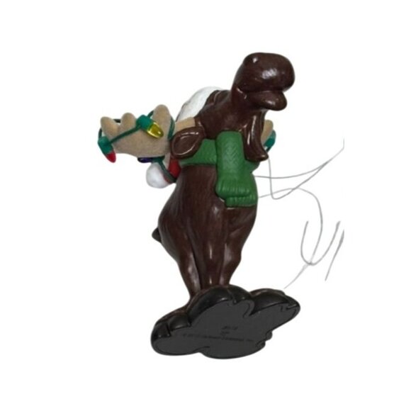 Rustic Moose Christmas Ornament Set of 4, Woodland Cabin Holiday Decor, Resin - Picture 5 of 6